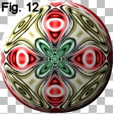 Ball with 3D bevel and lights applied.